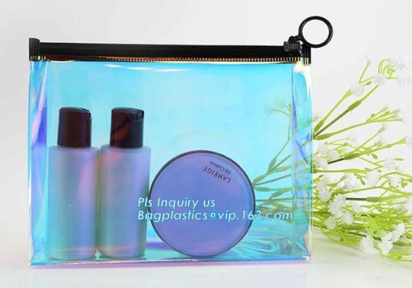 Buy cheap Nylon k slider pvc toiletry bag vinyl beachwear cosmetic bag, towel slider cosmetic bag, packing PVC bag with slid from wholesalers