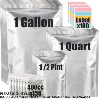 Buy cheap Mylar Bags For Food Storage With Oxygen Absorbers & Labels, 10 Mil Thick 3 Sizes product