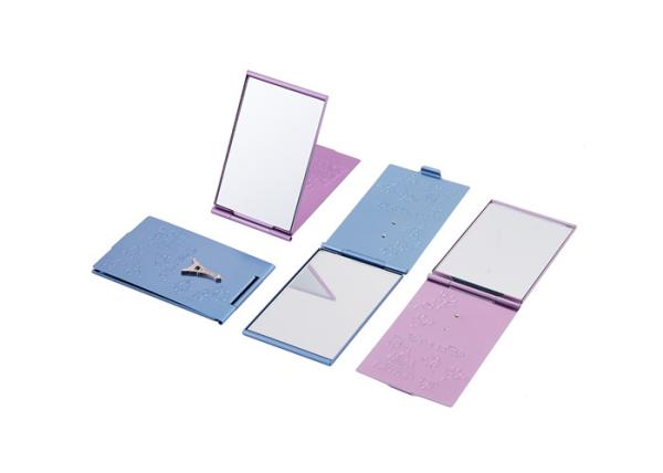 Buy cheap Aluminum Purple Cosmetic Pocket Mirror 60mm Small Purse Mirror from wholesalers