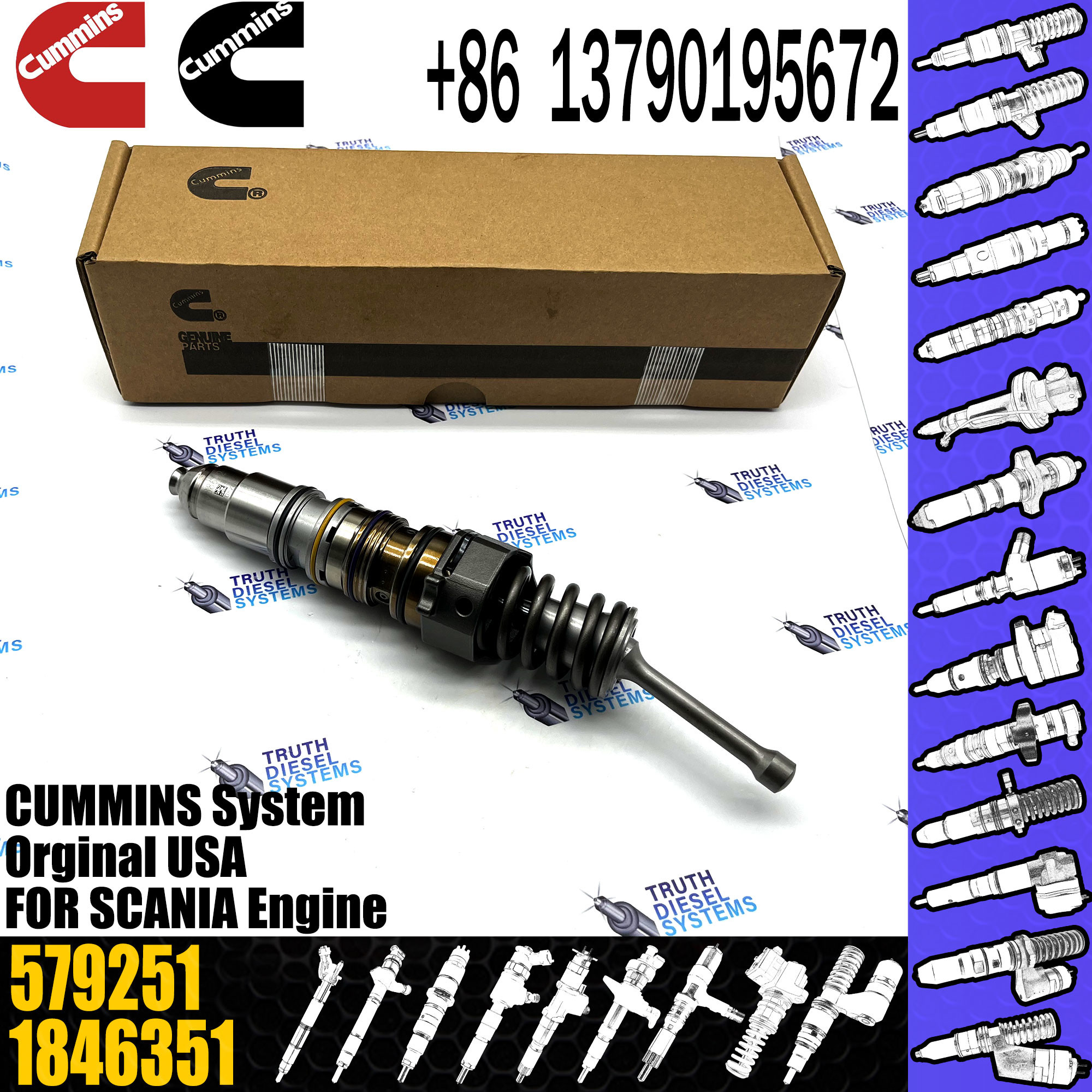 Diesel Engine Fuel Injector 1521977 1511696 1846351 579264 1731091 579253 570016 579251