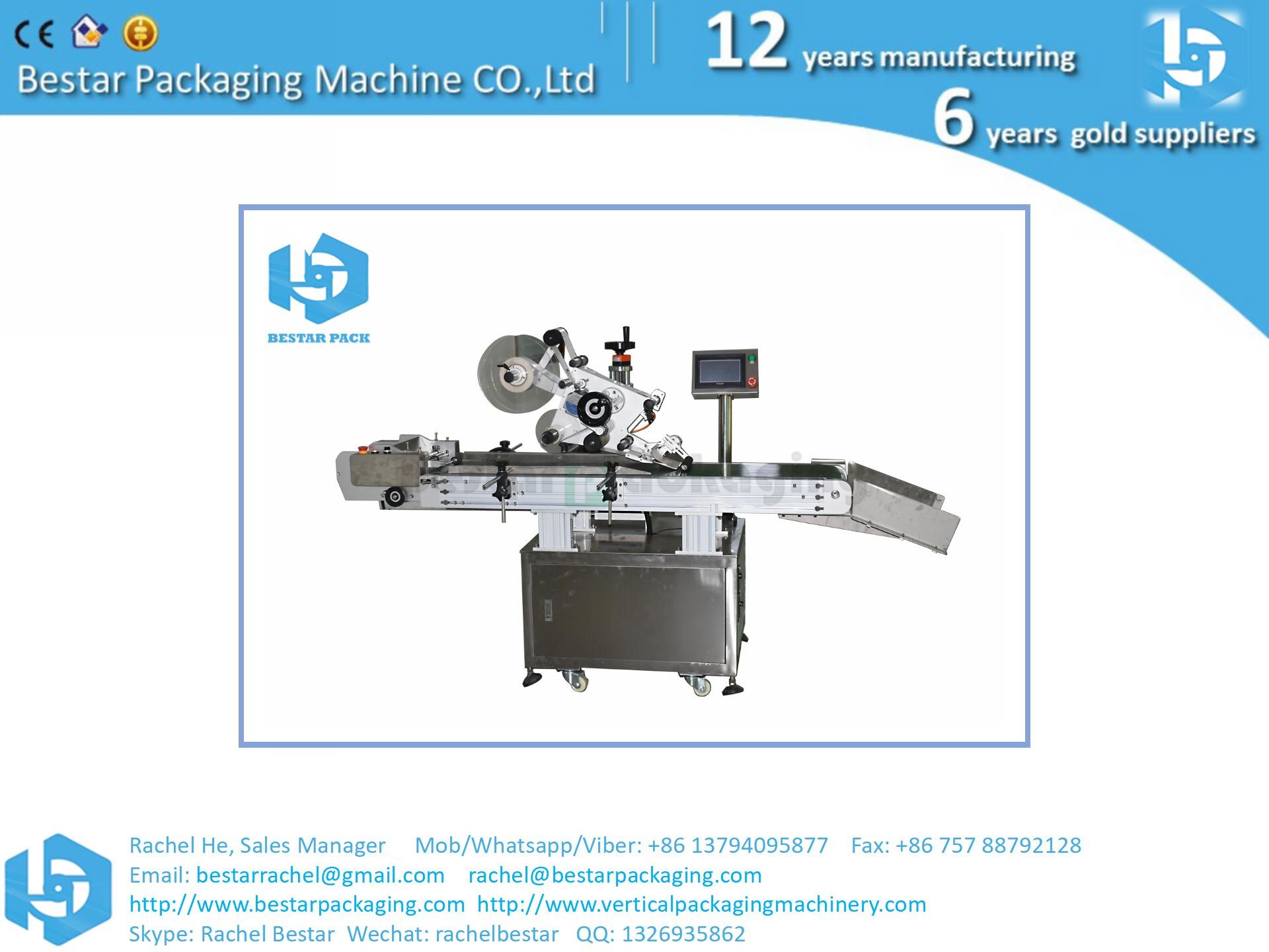Sanitizer bottle self-adhesive sticker labeling packing machine