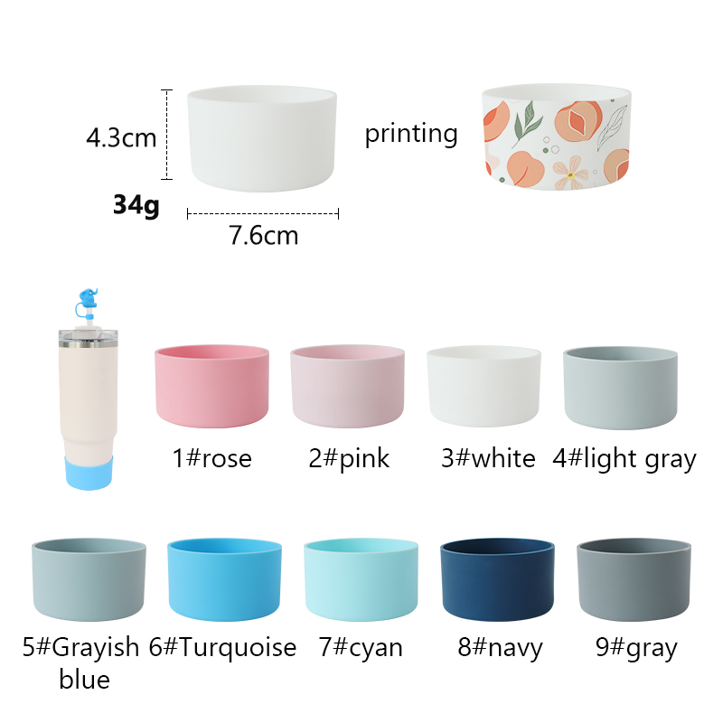 Silicone cover bottles Water Bottle Boot for Owala 7.5cm 40oz Anti-Slip Protective Sleeve Bottom Sleeve Cup Cover Accessories