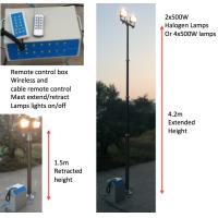 Buy cheap 4.2m lighting tower/ pneumatic lighting masts/ remote control lighting tower product