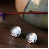 Buy cheap Sterling Silver White Moon Stone Stud Earrings Vintage Thai Silver Jewelry (E11065) from wholesalers