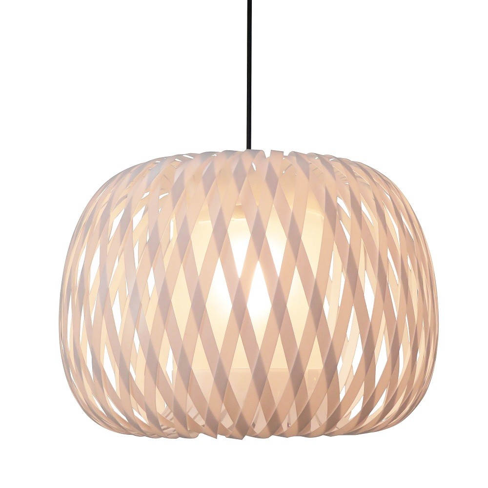 Die Cut Striped Polypropylene LampShade 3 Way Gimbal Non Elec