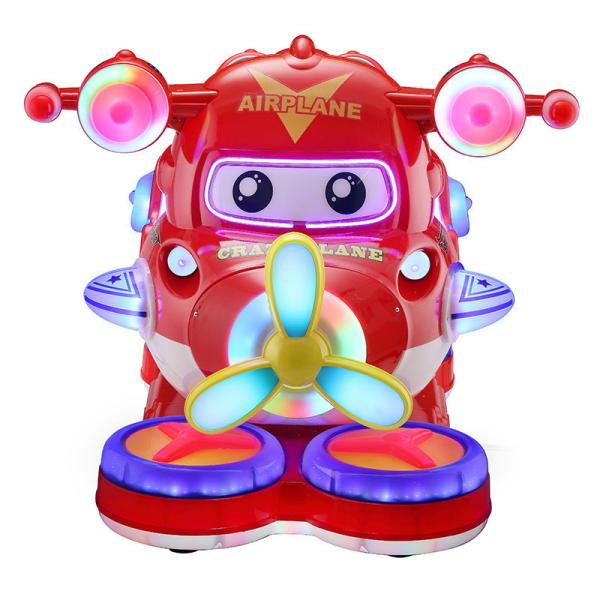 Buy cheap Metal Acrylic Plastic Coin Operated Kiddie Rides Airplane Machine Helicopter Kiddie Ride from wholesalers