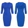 Buy cheap Women knitted long sleeve with hood fashion dress from wholesalers