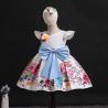 Buy cheap Children's Dress Clothing Kid Print Big Bow Dress Baby Girls Birthday Princess Dress from wholesalers