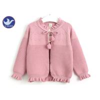 Buy cheap Ball Bandage Closure Kids Sweater Coat Girls Wave Knitting Kids Pink Cardigan product
