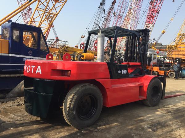 Buy cheap Triple Mast Japanese Used Diesel Forklift 15 Ton Toyota FD150 1.8m Length from wholesalers