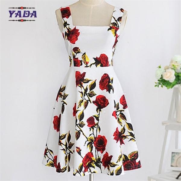 Buy cheap Western fashion summer umbrella floral casual one piece cute dresses western wear for women from wholesalers
