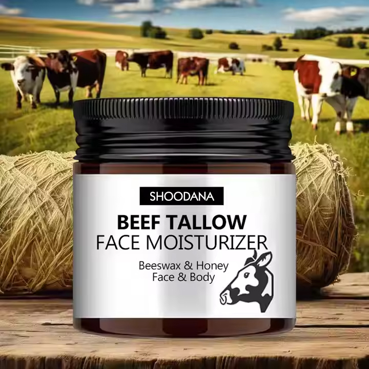 Private Label Grass Fed Beauty Skin Care Products Beef Tallow And Honey Moisturizing Skincare Face Body Moisturizer Cream Balm