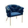 Buy cheap Metal Artist Dressing Table Chair Gold Makeup Blue Gray Velvet from wholesalers