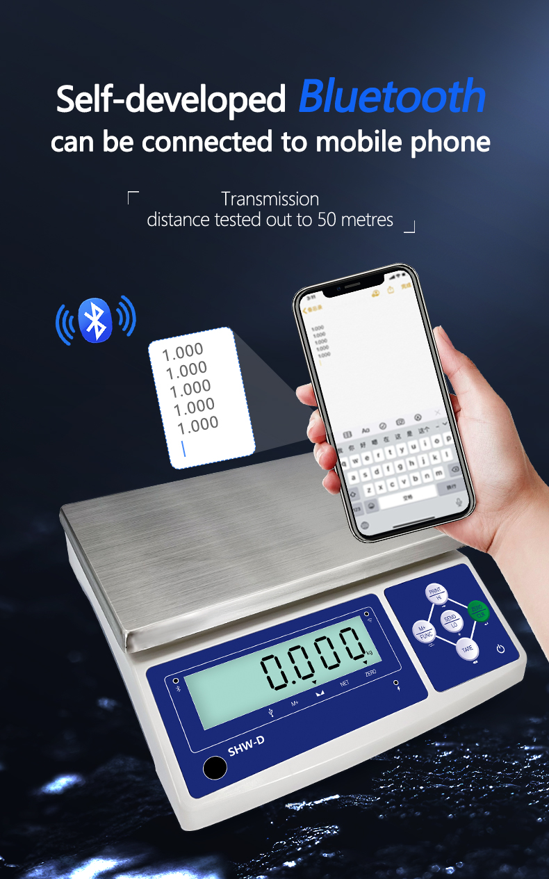 SHWDL-3KG USB Storage Communication LCD Display AC/DC Power Supply for ERP Software