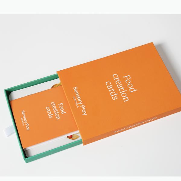 Glossy Lamination Drawer Style Notebook Gift Box Set With Pen Custom Printing