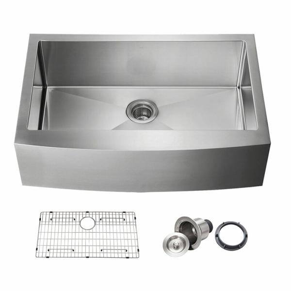 Buy cheap 16 Guage Farmhouse Single Bowl Handmade Kitchen Sink With Center Drain from wholesalers