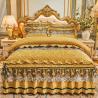 Buy cheap 4 Pcs Winter Bed Spreads Cover Skirt Set with Embroidery of 100% Polyester Material from wholesalers