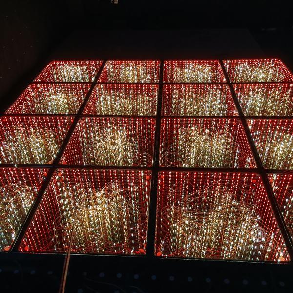 Buy cheap Rental 3D mirror golden starry starlit LED dance floor for sale from wholesalers