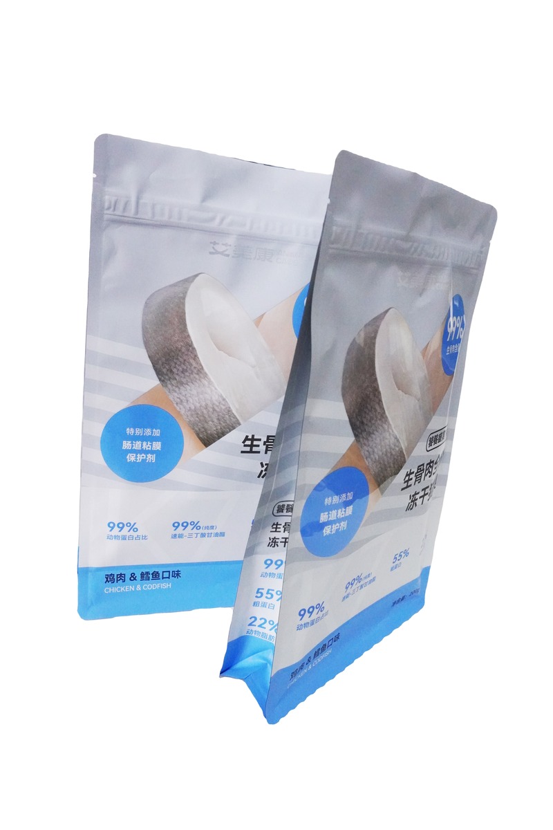 Moisture Proof Foil Printing Laminated Food Packaging Pet Frozen/Dry Bag With Zipper Seal