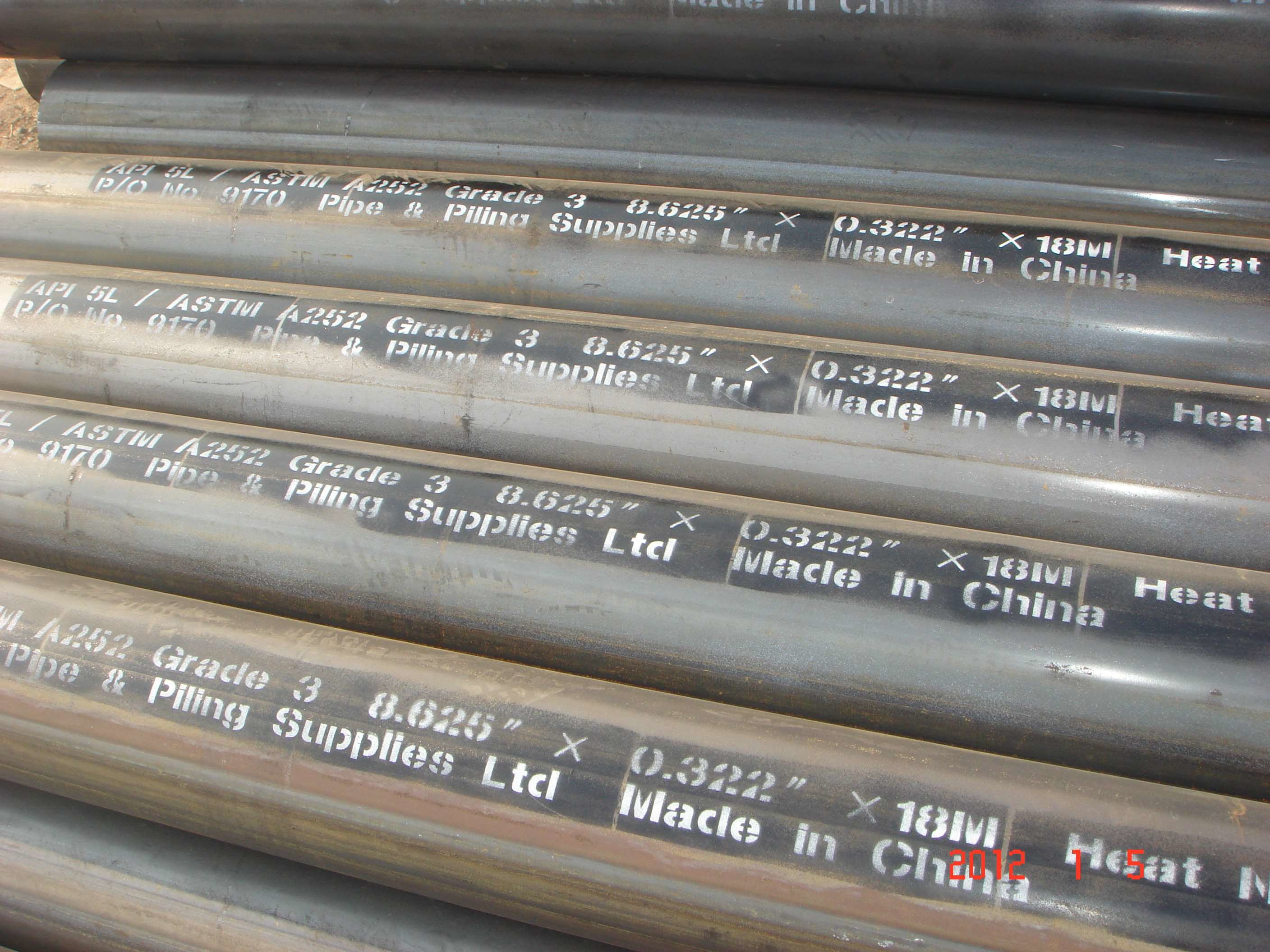 Astm A252 Round Longitudinal Submerged Arc Welding Pipe