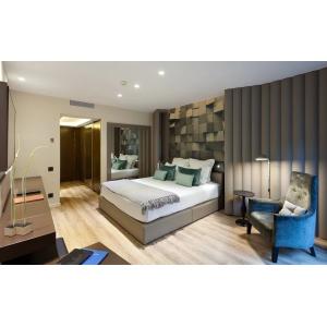 Buy cheap Swaziland hotel furniture supplier from China factory for upholstered bed with TV stand and Wardrobe cabinet from wholesalers