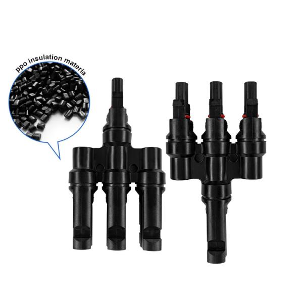 Buy cheap Photovoltaic 3 Branch Solar Panel Connector 22A Copper from wholesalers