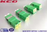 Green Fiber Optic Adapter LC APC Shutter PC Material Low Insertion Loss