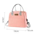 300D Oxford Fabric Cooler Tote Bag 19x16x23cm Insulated Lunch Picnic 250ml