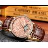 Buy cheap KINYUED Hollow water proof Leather strap Mechanical movement men watches from wholesalers