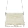 Buy cheap Women 6mm Pearl Hand Bags , White Woven Bead Bag Hand weaving OEM from wholesalers