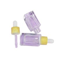 Buy cheap Silk-screen Printing 10ml 15ml Glass Packaging Square Shape Bottle for Hair product