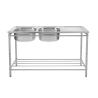 Buy cheap Hotel Two Bowl One Drain Kitchen Stainless Steel Sink Stand Noise Elimination from wholesalers