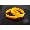 Buy cheap Custom Plastic Bracelets PVC Wristbands Gold Color With Letters 212mm Size from wholesalers
