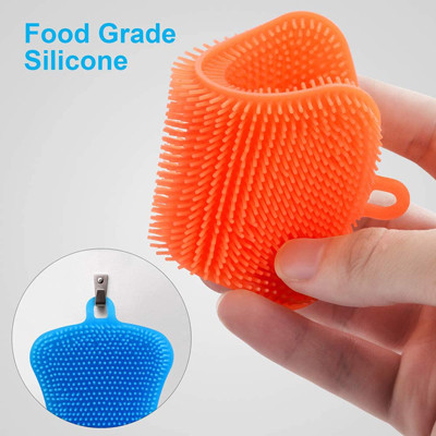 Multicolor Food Grade Silicone Dish Sponges For Kitchen