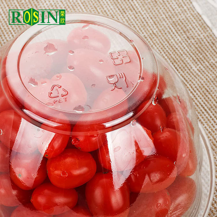 32 Oz Plastic Disposable Fruit Packaging For Fresh Cut Fruit With Lid