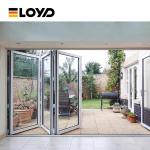 Hurricane Proof Exterior Bi Folding Door Aluminum Folding glass Screen Doors