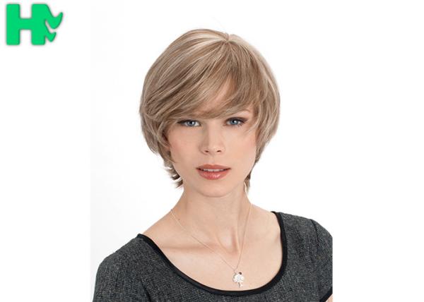 Buy cheap 27T613 Highlight Color Short Synthetic Hair Wigs / Fashion Natural Look Hair Wigs from wholesalers