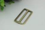 China manufacturer 50 mm nickel color bag adjuster slide strap metal tri-glide