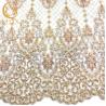 Buy cheap Embroidery Handmade Gold Colour Lace Material MDX Lace Fabric For Wedding Dress from wholesalers