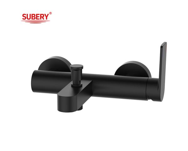 Buy cheap OEM Brass bathtub faucet mixer shower brass body bathroom single lever handle Bathroom matt black from wholesalers