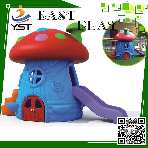 Buy cheap Single Plastic Kids Backyard Slide , Mushroom House Childrens Play Slide from wholesalers