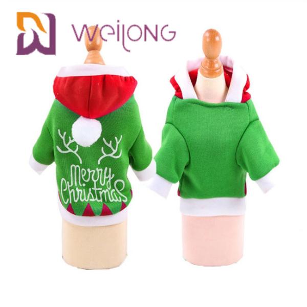 Buy cheap Christmas Hoodie Puppy Winter Clothes With Santa Claus Snowman Elk Dog Cat Winter Clothes from wholesalers