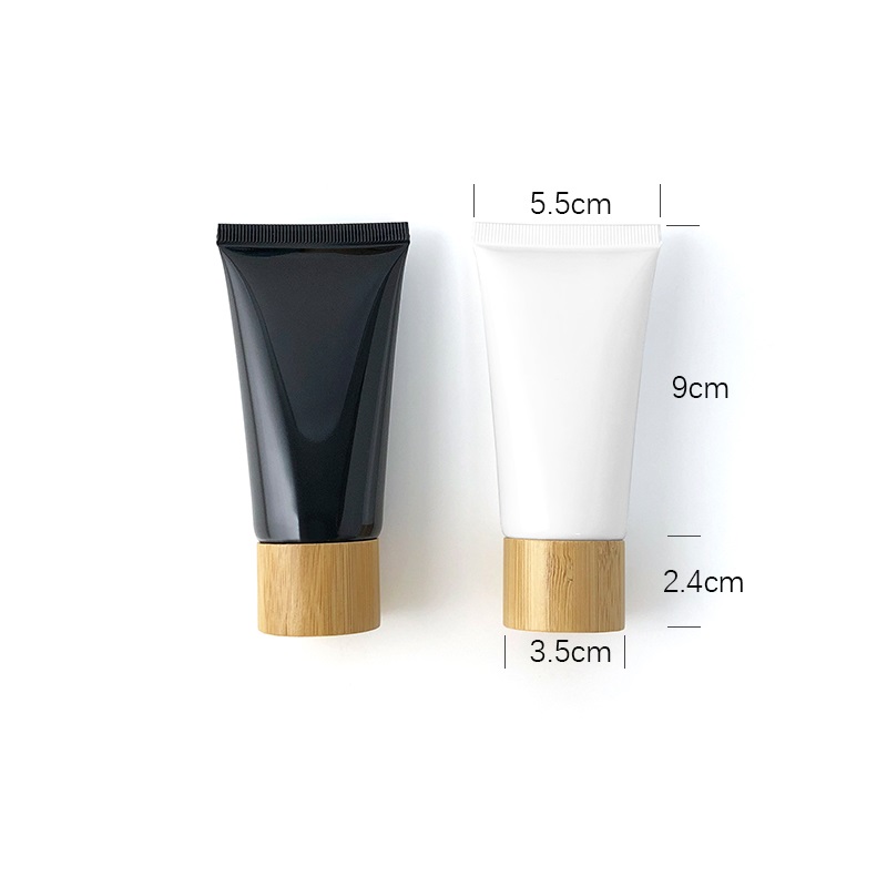 80g 80ml Airless Plastic Squeeze Tubes With Caps Packaging Refillable Lotion 60mm