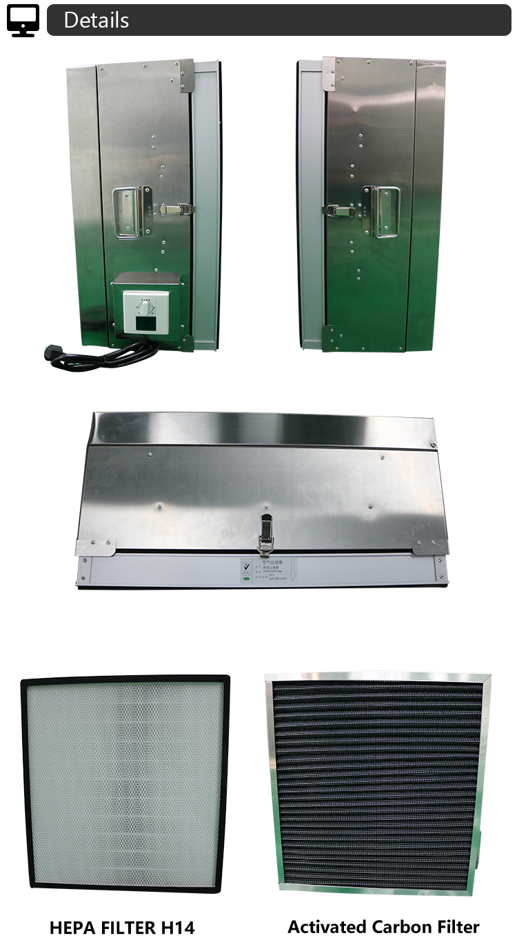 Biological Air Handling 0.2um FFU Unit With Activated Carbon HEPA Filter