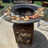 Buy cheap Easy To Clean Corten Cooking Outdoor Bbq / Rustic Corten Steel Camping Bbq Grill Stove With Removable Ash Catcher from wholesalers