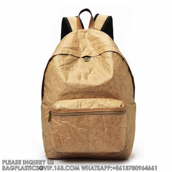 Buy cheap Sustainable Backpack, Soft Handle Tyvek Paper School Backpack Bag Golden Supplier Insulated Delivery Backpack from wholesalers
