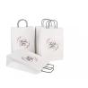 Buy cheap Varnishing Kraft Paper Handbag Recycled Brown Kraft Paper Bag SGS from wholesalers