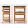 Buy cheap Wooden Kitchen Food Tray Trolley Cart with Wheels Prices Bamboo Home Furniture from wholesalers
