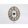 Buy cheap Industrial Creative Silent Oval 3D Metal Wall Art Clock from wholesalers