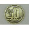 Buy cheap Zinc Alloy Die Casting Personalized Coins For Jewel Of The Pacific , Antique Gold plating With Rope Edge from wholesalers